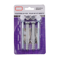 Kit de vis en acier au carbone OEM/ODM en gros de Chine pour lavabo, kit de fixation sanitaire, kit de vis en L, emballage sous blister