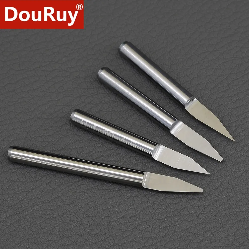 DouRuy flat bottom engraving bits cnc tools V engraving cutting tools carving bits