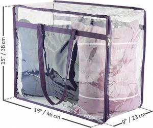 Sturdy PVC Queen <b>Quilt</b> Blanket Bedding Comforter Storage Bag Portable Storage Organizer with Durable 2- Way Zipper - Product Image 2