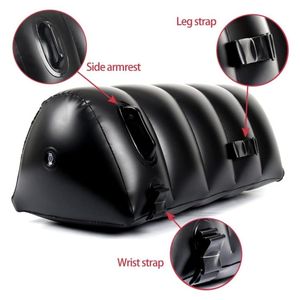Divano gonfiabile in PVC floccato con cinghie, materasso a gambe divaricate, sedia per giochi sessuali, attrezzi per il sesso per adulti, per coppie e donne - Product Image 2