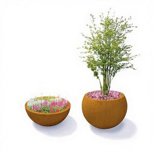 Pot de fleurs carré en acier corten écologique et économique pour la maison et les jardins publics, grande taille, pots de fleurs en métal - Product Image 1