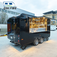 Camion de glaces et de crèmes glacées sur mesure Onlywe, cuisine mobile entièrement équipée, foodtruck, petite remorque alimentaire rose pour les glaces et les granités