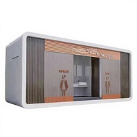 Toilettes publiques mobiles de luxe écologiques Jiaxin Metal Park pour extérieur avec salle de douche intégrée, garantie 1 an