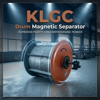 Tambour de séparation magnétique à grande capacité et haute rigidité avec composants de base à roulement, type aimant permanent KLGC, à l'exclusion du fer