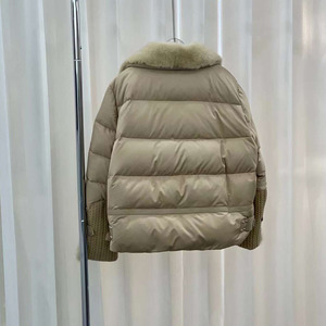 OFTBUY 2023 Chaqueta de plumón de <span class=keywords><strong>ganso</strong></span> de gama alta para <span class=keywords><strong>mujer</strong></span> Chaqueta de invierno cálida corta de piel de visón real de alta calidad - Product Image 5