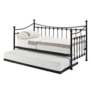 Venta caliente moderno doble <span class=keywords><strong>cama</strong></span> de Metal <span class=keywords><strong>ruedas</strong></span> 3 pies <span class=keywords><strong>cama</strong></span> individual convertible día litera Modular marco extensible dormitorio refrigeración bebés - Product Image 4
