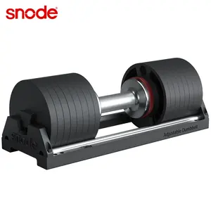 Snode dumbbell ajustável ad85s, de alta qualidade, unissex, preto, revestido, para academia, destacável, 85lb