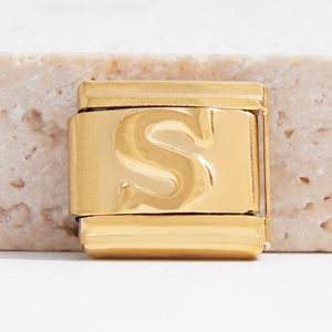 Оптовая Продажа DIY 18k позолоченный итальянский браслет прелести из нержавеющей стали письмо итальянский браслет - Product Image 3