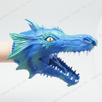 Dragon extensible marionnette à main Animal marionnette à main en caoutchouc souple Dragon jeu de rôle marionnettes à main jouet cadeaux pour enfants et adultes