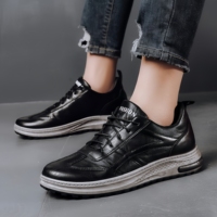 Chaussures de sport confortables pour hommes, à lacets, antidérapantes, style marche, semelle souple en caoutchouc, chaussures décontractées pour hommes