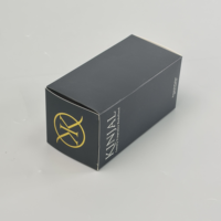 Boîte à parfum noire de luxe personnalisée, boîte en papier cosmétique imprimée à l'or pour l'emballage de flacons de parfum