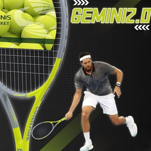 <span class=keywords><strong>Racchette</strong></span> da <span class=keywords><strong>Tennis</strong></span> in Fibra di Carbonio Pre-Incordate con Impugnatura Confortevole 27'' Leggere per Principianti con Borsa da <span class=keywords><strong>Tennis</strong></span> - Product Image 4