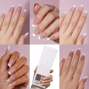 Uñas Francesas de 3 Días, 120 Uds., Pegatinas de Uñas Simples con Brillo en Aerosol, Placas de Uñas Triangulares Desmontables, GZ RTS, Pedido Mixto al por Mayor - Product Image 3