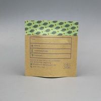 Sachets plats bruns thermoscellés à trois côtés en aluminium 10g 20g 30g 50g Sachet de café à thé