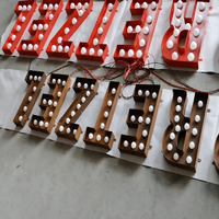 Lettres lumineuses en métal de 2 pieds pour chapiteau de cirque, enseigne vintage à ampoules de fête foraine, lumière LED personnalisée en forme d'alphabet pour la décoration de mariage et de fête