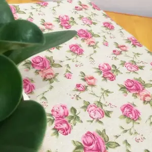 Tela estampada para tapicería de comedor, mantel de lino y algodón, gran oferta