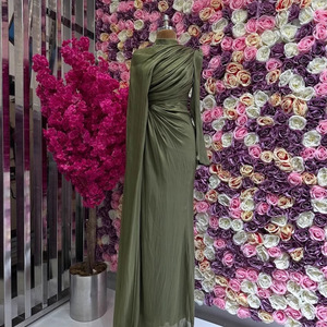 R-537 <span class=keywords><strong>Abbigliamento</strong></span> Islamico Moda Modesta Abaya Lussuosa in Organza Estiva Nuova Elegante Vestito da <span class=keywords><strong>Donna</strong></span> Irregolare Slim Fit - Product Image 6