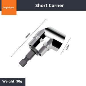105 Degree Right Angle Driver, Power Screwdriver Drill <b>Extension</b> Attachment Adapter with 1/4" Hex Magnetic Bit <b>Socket</b> - Product Image 6