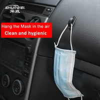 Support de rangement pour organisateur de voiture ABS avec crochet pour dossier de siège Clips de suspension pour appui-tête cachés Accessoire de voiture pour sac à provisions