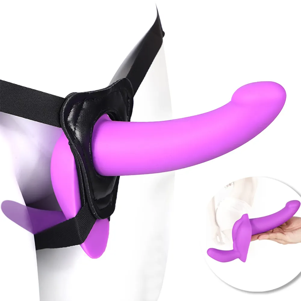 Phong Cách Mới Strapless Silicone Dildo Quần Lót Quan Hệ Tình Dục Đồ Chơi Cửa Hàng Đôi Đứng Đầu Lớn Đồng tính Nữ Thực Tế Dây Đeo Trên Dương Vật Giả Cho Phụ Nữ