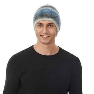 Knitted Beanie Gradient Colors Acrylic Fiber Warm Windproof Foldable Women's <b>Hat</b> Autumn <b>Winter</b> Style - Product Image 2