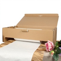 Papier d'emballage en carton alvéolé recyclable en pâte chimique kraft, résistant à l'humidité et aux chocs, pour rembourrage express