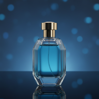Flacons de parfum carrés premium de 7 ml pour femme, en verre fin dégradé arc-en-ciel, avec bouchon en liège, parfum Garden, de fabrication chinoise.