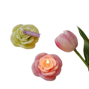 Velas Aromáticas Personalizadas al por Mayor con Forma de Rosa y Peonía, Regalo de San Valentín, Decoración Clásica para el Hogar y Bodas - Product Image 5
