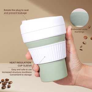 New <strong>Folding</strong> Silicone <strong>Cup</strong> Portable Silicone Drinking Collapsible Coffee <strong>Cup</strong> Leakproof Coffee <strong>Cup</strong> - Product Image 6