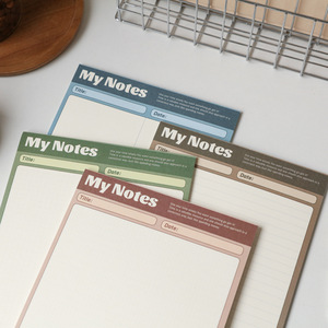 <span class=keywords><strong>Bloc</strong></span>-notes minimaliste à grille lignée, 4 couleurs neutres vintage, avec bordure, pour inscriptions de titre et date, idéal pour le bureau et les étudiants - Product Image 3