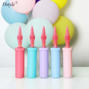 Balloon Inflator Macaron Color Hand-push Inflators Plastic Oblique Port Portable Two-way Inflator Manual Balloon Pump BA053