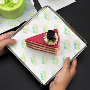 Assiette en papier jetable personnalisée, écologique, recyclable, biodégradable, enduite de PE, résistante à la graisse et à l'eau, pour pizza, gâteau, dessert - Product Image 4