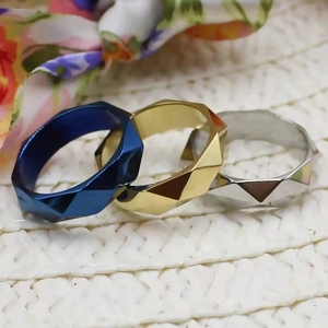 Jeu <span class=keywords><strong>Arknights</strong></span> Anneaux Amiya Blue Rhombus Acier inoxydable Bague unisexe Anime Bijoux Props Accessoires Femmes Hommes Garçons Cadeau - Product Image 1