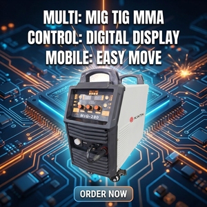 Machine à souder MIG/<span class=keywords><strong>TIG</strong></span>/MMA à inverseur industriel 1P 220V 3 en 1 MAG <span class=keywords><strong>CO2</strong></span> MIG-280 avec bobine de fil de 15 kg - Product Image 1