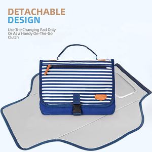 <span class=keywords><strong>Cambiador</strong></span> de Bebé Multifuncional con Bolsillo para Toallitas y Cojín para la Cabeza, Bolsa de Almacenamiento Multiusos para Mujer - Product Image 3