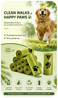 Sacs à déjections pour animaux de compagnie écologiques, rouleaux de sacs à déjections pour chiens, sacs à déjections biodégradables pour chiens et chats