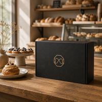 Boîte d'expédition en carton ondulé noir mat de luxe personnalisée avec logo en feuille d'or, boîte d'expédition pliable en kraft écologique pour emballage cadeau