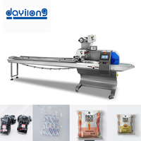 Machine d'emballage de films à alimentation supérieure motorisée par servomoteur, machine d'emballage flow-pack multifonction pour les aliments et les produits quotidiens
