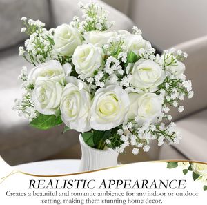 Ramo de Rosas Artificiales de Seda Decorativas para Bodas, Hechas a Mano, con Tacto Real, Modernas, para Graduación, Navidad, Regreso a Clases, Venta al Por Mayor - Product Image 3