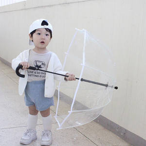 Paraguas ligero de protección contra <span class=keywords><strong>el</strong></span> <span class=keywords><strong>viento</strong></span> y la lluvia K69, paraguas transparente de burbujas para niños pequeños con dosel de cúpula - Product Image 2