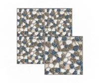 Carreaux de sol en porcelaine marron ignifugés 300x300 pour extérieur, jardin, véranda, bords vitrifiés, antidérapants, finition mate, design rustique