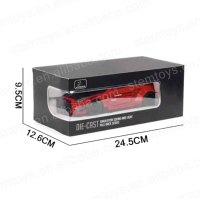 HTF Hot 1:24 GTR, modelo de coche de aleación de fundición con sonido de aerosol y batería AAA alcalina ligera, juguete fundido a presión para niños