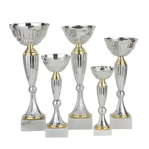 China High Quality Hot Sale Torch Shape Award Trophy Cup Gold Silver Plated Metal Award Trophy