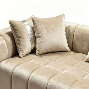Canapé en lin beige de haute qualité, rembourré de mousse haute densité, canapé <span class=keywords><strong>salon</strong></span> appartement - Product Image 3