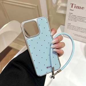 <span class=keywords><strong>Coque</strong></span> antichoc en TPU premium vert menthe frais à pois <span class=keywords><strong>avec</strong></span> lanière et bords argentés, compatible <span class=keywords><strong>avec</strong></span> les modèles 17, 16 et 15 - Product Image 4