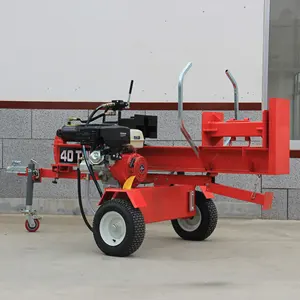 Otomatik Log Splitter için süper dayanıklı 40T odun yarma makinesi 1200mm hidrolik benzinli Log bölme makinesi