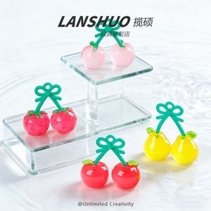 Lanshuo Resin Cherry Jewelry <b>DIY</b> <b>Kit</b> Lifelike Simulation Art Collectible Decorations - Product Image 3