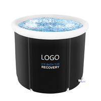 ICEGALAX Portable PVC Baignoire Pliante Froid Plongeant Pod Glace Baignoire Récupération Thérapie Glace Baignoire Baignoire pour Récupération Sportive