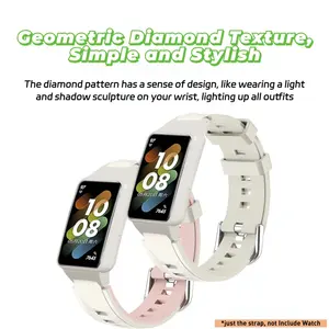 Funda + <span class=keywords><strong>Correa</strong></span> para <span class=keywords><strong>Huawei</strong></span> <span class=keywords><strong>Band</strong></span> <span class=keywords><strong>6</strong></span> 6Pro 6NFC 7, Brazalete Deportivo Flexible de Silicona con Cristales de Hielo y Diamantes para Honor <span class=keywords><strong>Band</strong></span> <span class=keywords><strong>6</strong></span> 7 <span class=keywords><strong>Correa</strong></span> - Product Image 5