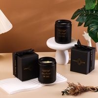 Ensemble de bougies parfumées de luxe en cire de soja mate multi-parfums, flacon en verre noir 80g, pour la Saint-Valentin et les anniversaires, décoration de la maison
